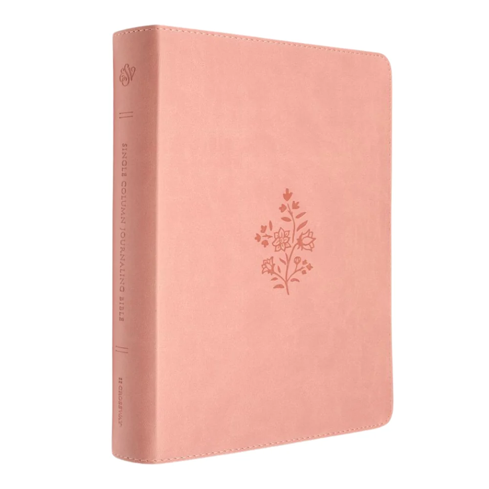ESV Single Column Journaling Bible®, Blush Rose Leather - Image 4